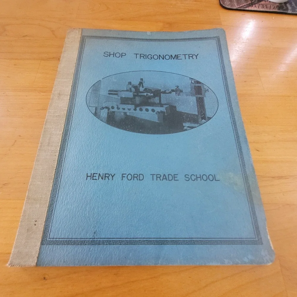 Vintage 1934 Shop Trigonometry Henry Ford Trade School Book Michigan Manual